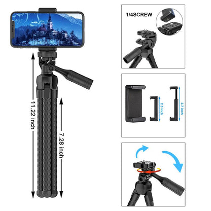 Flexible Stand for Cell Phone & Camera Mounting Tripod Stand Holder with Wireless Remote